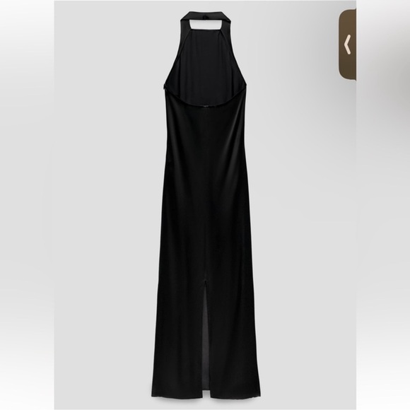 NWT Zara Studio Black Open Back Maxi Formal Dress Size M - Picture 9 of 13